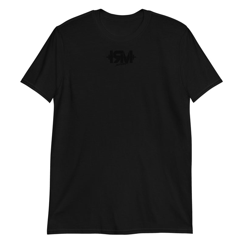Camiseta de manga corta unisex logo black centro