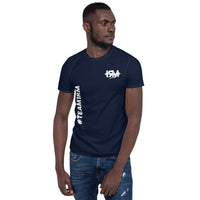 Camiseta de manga corta unisex vertical lateral