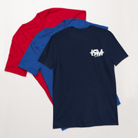 Camiseta de manga corta unisex logo blanco frontal