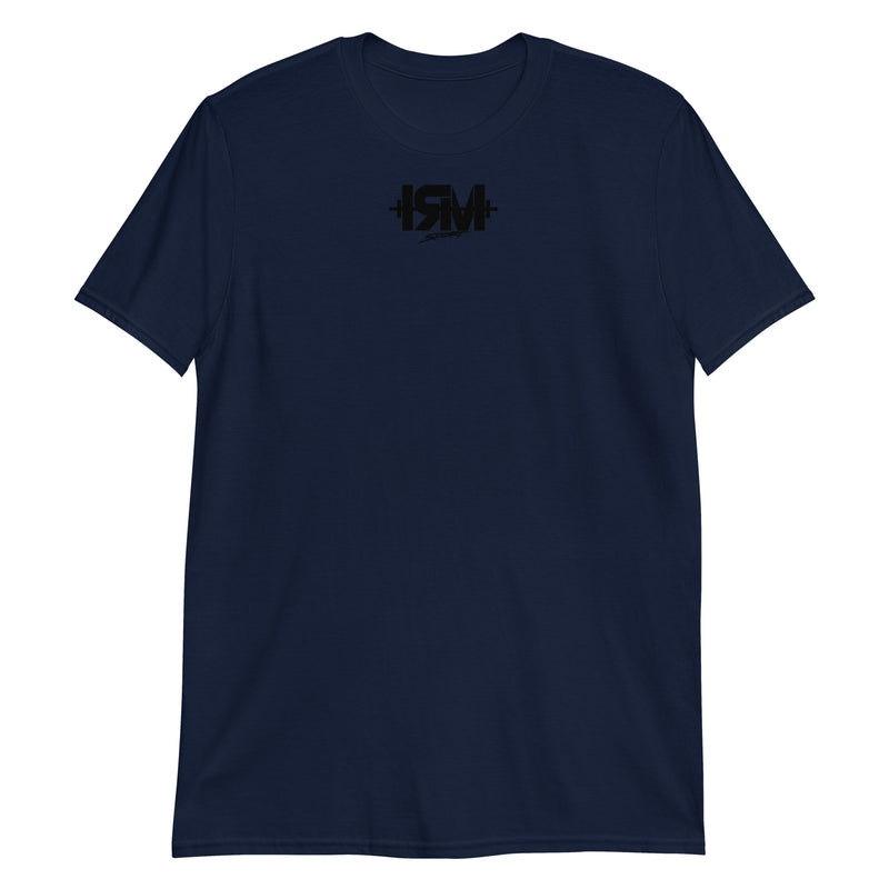 Camiseta de manga corta unisex logo black centro