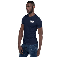 Camiseta de manga corta unisex vertical lateral