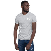 Camiseta de manga corta unisex vertical lateral
