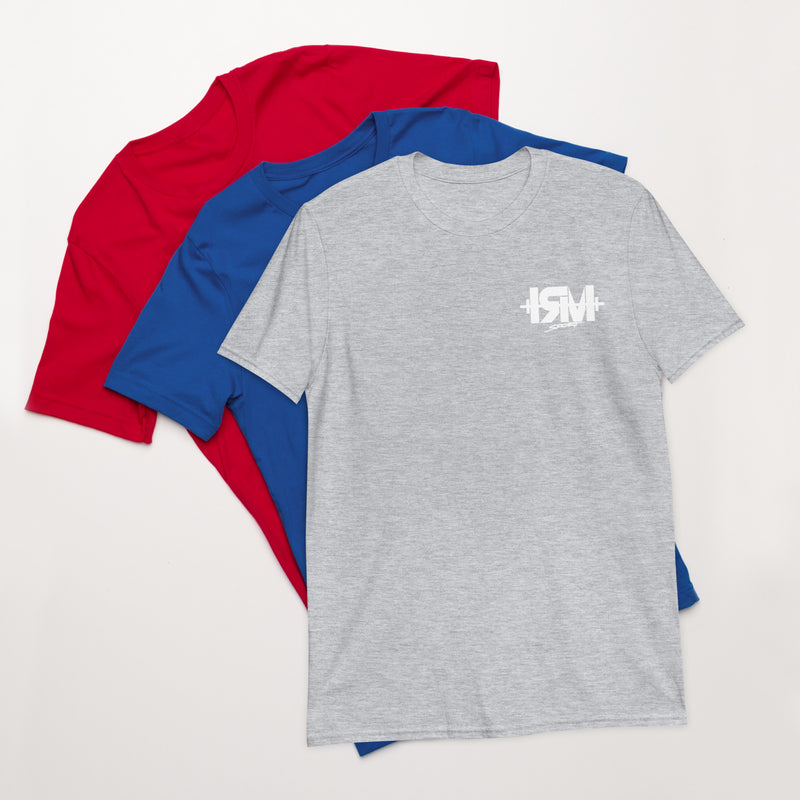 Camiseta de manga corta unisex logo blanco frontal